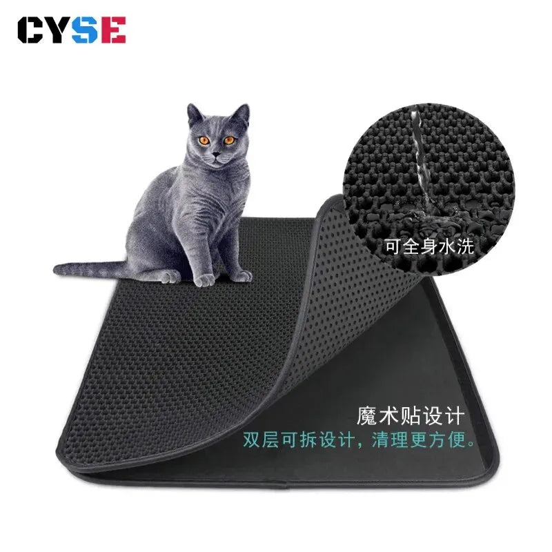 Cat Litter Mat EVA Double Layer Cat Litter Mat Cat Litter Basin Sand Falling Mat Eva Cat Litter Mat Cat Nest Mat Pet Mat