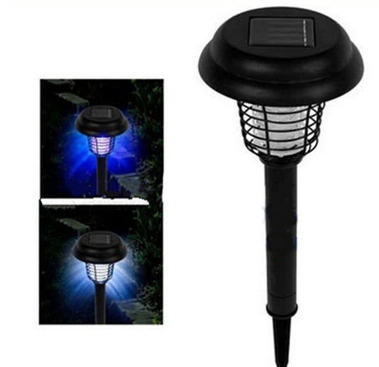 Solar Led Rechargeable Anti-Mosquito Lamp Electronic Fly Bug Zapper Insect Pest Uv Trap Outdoor Garden Lawn Lamp